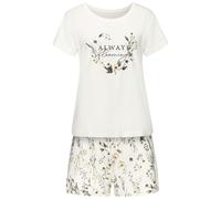 LASCANA Damen Shorty ecru-gemustert Gr.32/34