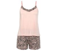 LASCANA Damen Shorty rosa anthrazit bedruckt Gr.40/42
