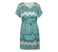 Sleepshirt LASCANA, Damen, Gr. 40/42, N-Gr, grün (khaki, allover), Single Jersey, Obermaterial: 95% Viskose, 5% Elasthan, bedruckt, gemustert, bequem kniefrei, V-Ausschnitt, angeschnitten, Kleider Sle