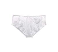 Slip LASCANA "Wanda", Damen, Gr. 36/38, weiß, Obermaterial: 68% Polyamid, 18% Baumwolle, 10% Polyester, 4% Elasthan, Unterhosen, in abdeckender Schnittform und Stickerei Spitze (748192-36) weiß