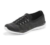 Sneaker LASCANA "Slipper, Halbschuh, leichtes Meshmaterial", Damen, Gr. 39, schwarz (schwarz meliert), Obermaterial: 100% Textilmaterial. Decksohle: 100% Textilmaterial. Futter: 100% Textilmaterial. L