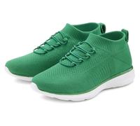 Sneaker LASCANA Gr. 37, grün, Damen, Obermaterial: 100% Textilmaterial. Futter: 100% Textilmaterial. Decksohle: 100% Textilmaterial. Laufsohle: 100% Synthetik, unifarben, Schuhe, Slipper, Halbschuh, u