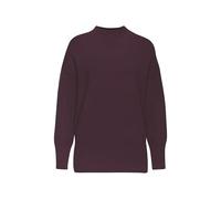 Stehkragenpullover LASCANA, Damen, Gr. 40/42, rot (burgunder), Strick, Obermaterial: 50% Viskose, 28% Polyester, 22% Polyamid, unifarben, modisch, figurumspielend hüftbedeckend, hoch geschlossener Aus