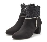 Stiefelette LASCANA, Damen, Gr. 42, schwarz, Obermaterial: 100% Textilmaterial. Decksohle: 100% Lederimitat. Futter: 100% Lederimitat. Laufsohle: 100% Synthetik, Glitzer, unifarben, Schuhe, mit elegan
