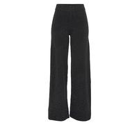 Strickhose LASCANA, Damen, Gr. 36/38, N-Gr, grau (anthrazit), Strick, Obermaterial: 52% Polyester, 44% Polyacryl, 4% Elasthan, meliert, unifarben, bequem lang, Hosen, mit Rippbündchen, Loungewear (405