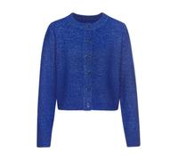 LASCANA "in leicht verkürzter Form mit breitem Rippstrickbündchen" aus kuschelweichem Strick, Cardigan mit langen Ärmeln, Basic (32198639-40) royalblau