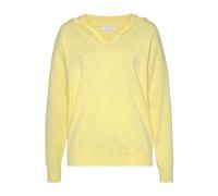 Strickpullover LASCANA "-Kapuzensweatshirt" Gr. 36/38, gelb Damen Pullover (28773421-36) gelb
