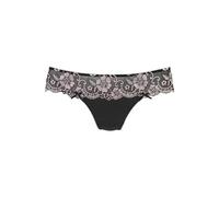 String LASCANA "Wanda Dessous", Damen, Gr. 40/42, rosa (schwarz, rose), Microtouch, Obermaterial: 80% Polyamid, 12% Polyester, 8% Elasthan, Unterhosen String, mit Stickerei Spitze in blumiger Optik (5