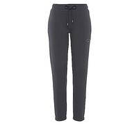 Sweathose LASCANA, Damen, Gr. 44/46, N-Gr, grau (anthrazit), Sweatware, Obermaterial: 60% Baumwolle, 40% Polyester, bestickt, unifarben, bequem lang, Hosen Sweathose, Loungehose mit seitlichen Taschen