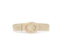 Taillengürtel LASCANA "Stretchgürtel, Schmuckgürtel, elastischer Gürtel für Kleid & Overall", Damen, Gr. 75, beige, Kunstfaser, unifarben, Gürtel, in moderner Bast-Optik mit Shaping-Effekt dank elasti