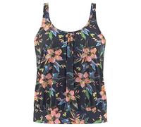 Tankini-Top LASCANA "Malia" Gr. 48, N-Gr, grau (anthrazit, bedruckt) Damen Bikini-Oberteile (66521731-48) anthrazit, bedruckt