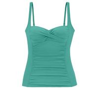 Tankini-Top LASCANA "Comfy", Damen, Gr. 44, Cup B, blau (türkis), Recycling-Polyamid, unifarben, Bikini-Oberteile, Bequeme Passform ohne Bügel (70567512-44) türkis