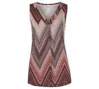 Tanktop LASCANA Gr. 44/46, rot (sand, bordeau x bedruckt) Damen Tops (10093818-44) sand, bordeau x bedruckt