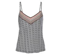 Trägertop, Damen, Gr. 40/42, braun (braun gemustert), Single Jersey, Obermaterial: 100% Viskose, VIVANCE DREAMS BY LASCANA, gemustert, bequem hüftlang, V-Ausschnitt, Tops Trägertop, in schönem Ethno-D