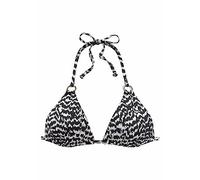 LASCANA Triangel-Bikini-Top Damen schwarz-creme Gr.34 Cup C/D