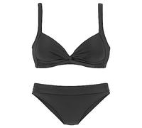 Triangel-Bikini LASCANA, Damen, Gr. 36, Cup B, schwarz, Polyamid, unifarben, Bikini-Sets, in Bralette-Form, Topseller (11840733-36) schwarz