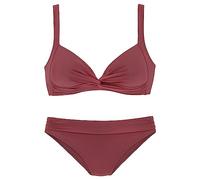 Triangel-Bikini LASCANA, Damen, Gr. 40, Cup A, rot, Polyamid, unifarben, Bikini-Sets, in Bralette-Form (72562460-40) rot