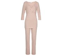 Umstandspyjama LASCANA Gr. 32/34, beige (beige schwarz gepunktet) Damen Homewear-Sets (25392633-32) beige schwarz gepunktet