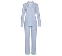 Lascana Damen Vivance Dreams Damen Pyjama aus weicher Baumwolle im zeitlosen Streifen-Design klassisch, weiche Baumwollqualität