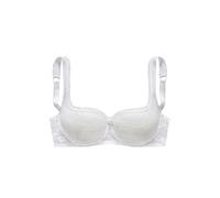 Schalen-BH LASCANA, Damen, Gr. 80, Cup C, weiß, Spitze, Obermaterial: 48% Polyamid, 47% Polyester, 5% Elasthan, sexy, BHs, mit Bügel und hübschem Karré-Ausschnitt, Dirndl-BH, sexy Dessous (27827945-80