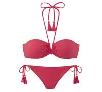 Bandeau-Bikini ELBSAND, Damen, Gr. 38, Cup A/B, orange (hummer), Recycling-Polyamid, Bikini-Sets, mit V-Bügel (76809731-38) hummer