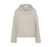 ELBSAND Kapuzenpullover Damen Feinstrick hellgrau meliert Gr. 44/46