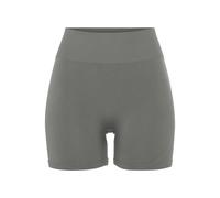 Funktionsshorts LASCANA "Po Push Up", Damen, Gr. M (40/42), N-Gr, grün, Rippware, Obermaterial: 91% Polyamid, 8% Elasthan, 1% Polyester, unifarben, figurbetont ca. Mitte Oberschenkel, Hosen, mit Ripps