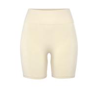 Funktionsshorts LASCANA "Po Push Up", Damen, Gr. L (44/46), N-Gr, beige (sand), Rippware, Obermaterial: 91% Polyamid, 8% Elasthan, 1% Polyester, unifarben, figurbetont ca. Mitte Oberschenkel, Hosen, m