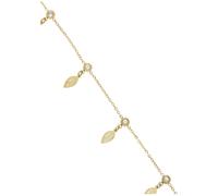 Fußkette mit Anhänger LASCANA "Edelstahlschmuck", Damen, Gr. Edelstahl, gold (goldfarben), glänzend, unifarben, Fußkettchen, mit Goldbeschichtung (25599017-0) goldfarben