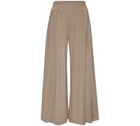 Haremshose LASCANA, Damen, Gr. 48/50, N-Gr, taupe, Single Jersey, Obermaterial: 93% Polyester, 7% Elasthan, unifarben, Hosen Haremshose, mit überlappenden Seitennähten (95031444-48) taupe
