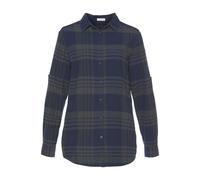Hemdbluse LASCANA Gr. 42, grau (blau, grau, kariert) Damen Blusen (68864747-42) blau, grau, kariert