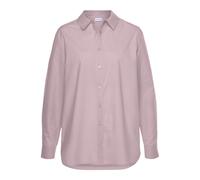 Hemdbluse LASCANA Gr. 36, lila (mauve) Damen Blusen langarm hinten länger geschnitten, Damenbluse aus Baumwolle, klassisch-elegant (70347057-36)