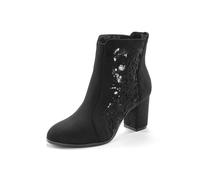 High-Heel-Stiefelette LASCANA "Ankle Boot, Stiefel", Damen, Gr. 36, schwarz, Obermaterial: 100% Textilmaterial. Futter: 100% Textilmaterial. Decksohle: 100% Lederimitat. Laufsohle: 100% Synthetik, uni