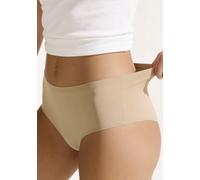 High-Waist-String LASCANA "Superstretch", Damen, Gr. L/XL, beige (beige 2x), Jersey, Obermaterial: 77% Polyamid, 23% Elasthan, unifarben, Unterhosen High-Waist-String, nahtlose Verarbeitung, leichte M