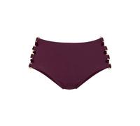 Highwaist-Bikini-Hose LASCANA "Italy" Gr. 40, N-Gr, rot (bordeau) Damen Badehosen (19714841-40) bordeau