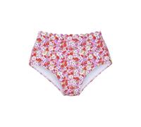 Highwaist-Bikini-Hose LASCANA "Jasmin", Damen, Gr. 34, N-Gr, bunt (rot, flieder), Microfaser, floral, Badehosen, im Blümchen-Druck (53513334-34) rot, flieder