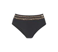 LASCANA Highwaist-Bikini-Hose Damen schwarz-leo Gr.34