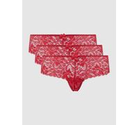 LASCANA Hipster aus Spitze im 3er-Pack in Rot, Größe 36-38