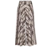 Hosenrock LASCANA, Damen, Gr. 34, beige, braun bedruckt, Web, Obermaterial: 100% Polyester, bedruckt, modisch, figurumspielend knöchelfrei, Röcke, mit Alloverdruck, Culotte, extraweites Bein (95809233