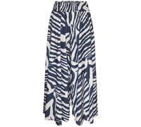 Hosenrock LASCANA, Damen, Gr. 46, blau (creme, blau bedruckt), Web, Obermaterial: 100% Polyester, bedruckt, figurumspielend knöchelfrei, Röcke, mit Alloverdruck, Culotte, extraweites Bein (37462666-46