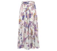 Hosenrock LASCANA, Damen, Gr. 36, bunt (creme, flieder, rosé bedruckt), Web, Obermaterial: 100% Polyester, bedruckt, figurumspielend knöchelfrei, Röcke, mit floralem Alloverdruck, Culotte, extraweites
