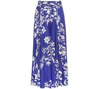 Hosenrock LASCANA, Damen, Gr. 36, creme, royal bedruckt, Web, Obermaterial: 100% Polyester, bedruckt, modisch, figurumspielend knöchelfrei, Röcke, mit Alloverprint (45702723-36) creme, royal bedruckt