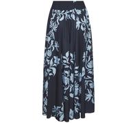 Hosenrock LASCANA, Damen, Gr. 34, blau (marine, blau bedruckt), Web, Obermaterial: 100% Polyester, bedruckt, figurumspielend knöchelfrei, Röcke, mit Alloverdruck, Culotte, glatte bügelfreie Ware, Tops