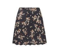 Hosenrock LASCANA, Damen, Gr. 42, bunt (marine, koralle bedruckt), Jersey, Obermaterial: 95% Viskose, 5% Elasthan, bedruckt, geblümt, modisch, figurumspielend kurz, Röcke Skort, mit Alloverdruck, Skor