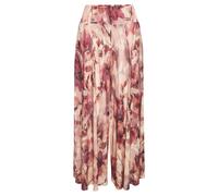 Hosenrock LASCANA "mit extra weitem Bein", Damen, Gr. 38, blau (rosé, bordeaux bedruckt), Jersey, Obermaterial: 100% Viskose, bedruckt, figurumspielend 7/8-Länge, Röcke, mit Blumenprint, Culotte, 7/8-