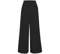 Hosenrock LASCANA, Damen, Gr. 38, schwarz, Web, Obermaterial: 80% Polyester, 18% Viskose, 2% Elasthan. Taschenbeutel: 100% Polyester, unifarben, modisch, figurumspielend bodenlang, Röcke, mit Gürtelsc