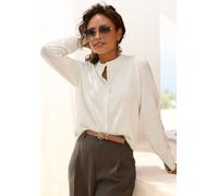 LASCANA "in leicht verkürzter Form mit breitem Rippstrickbündchen" aus kuschelweichem Strick, Cardigan mit langen Ärmeln, Basic (36460453-36) creme