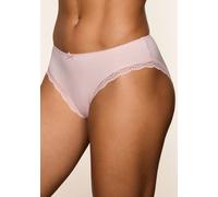 Jazz-Pants Slips LASCANA, Damen, Gr. 32/34, rose, Single Jersey, Obermaterial: 95% Baumwolle, 5% Elasthan, unifarben, körpernah, Unterhosen, aus elastischer Baumwolle mit zarter Spitze, mit Aufbewahru