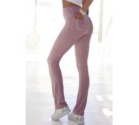 Jazzpants LASCANA, Damen, Gr. 48/50, N-Gr, rosa, Cord, Obermaterial: 97% Polyester, 3% Elasthan, casual, Hosen, aus weichem Material in Cord-Optik, Loungewear (28315320-48) rosa