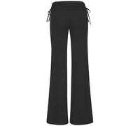Jazzpants LASCANA, Damen, Gr. 44/46, N-Gr, schwarz, Single Jersey, Obermaterial: 93% Polyester, 7% Elasthan, unifarben, Basic, lang, Hosen, mit Umschlagbund zum Raffen (56541311-44) schwarz